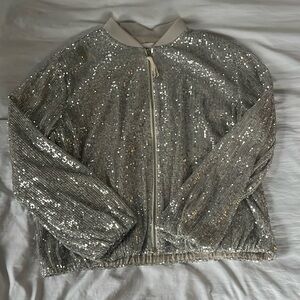 Sequin bomber jacket - perfect for the holidays!